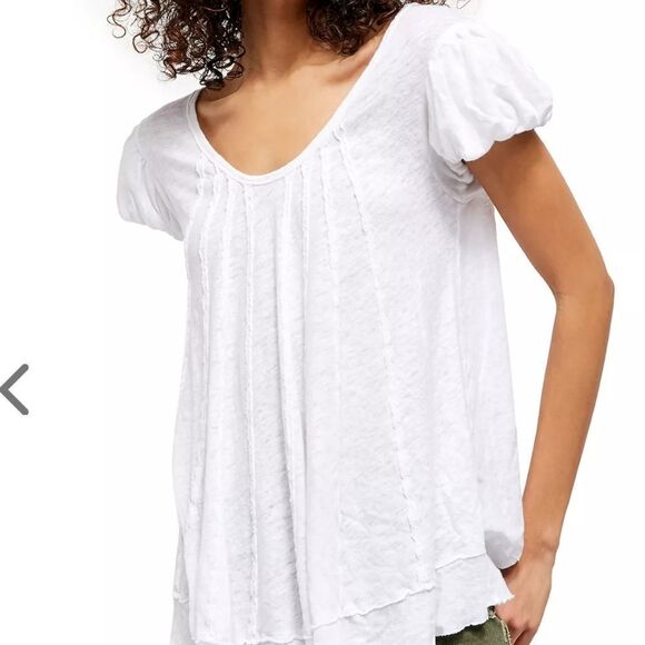 NEW WITH TAGS WE THE FREE NEW STAR LINEN BLEND TOP IN PERIWINKLE BLUE - Picture 8 of 8